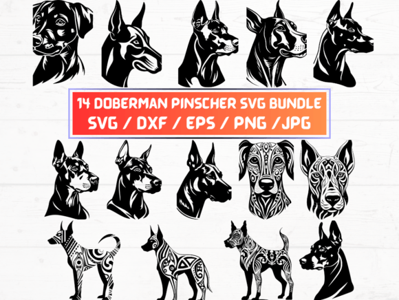 14 Doberman Pinscher SVG Files for Creative Use