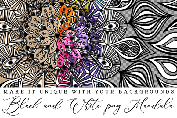 Black and White Mandala Transparent PNG: A Versatile Design Element for Creative Projects