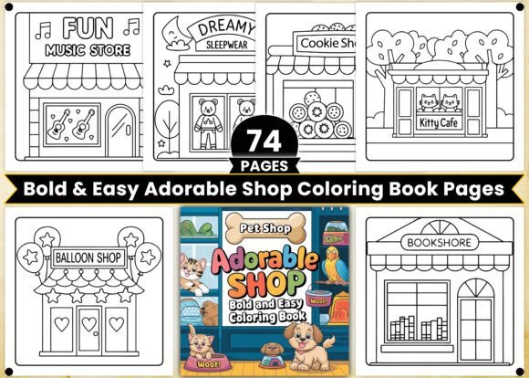 Bold Easy Adorable Shop Coloring Pages: A Versatile Resource for Creators