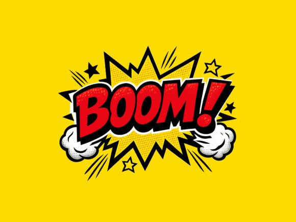 BOOM Comic Effect - PNG Transparent: A Dynamic Graphic for Impactful Design