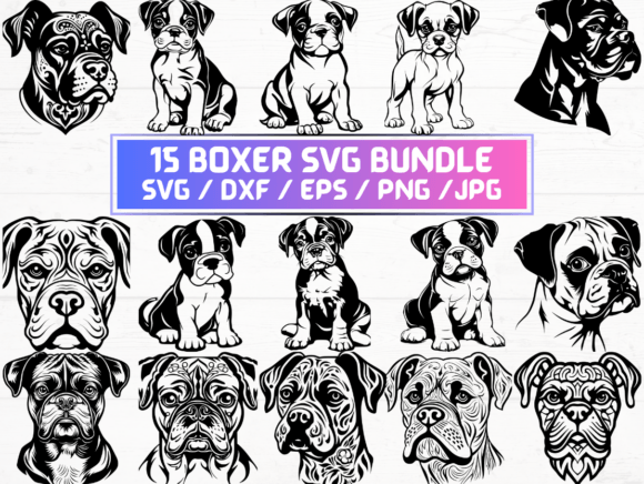 Boxer SVG File for Creative Projects