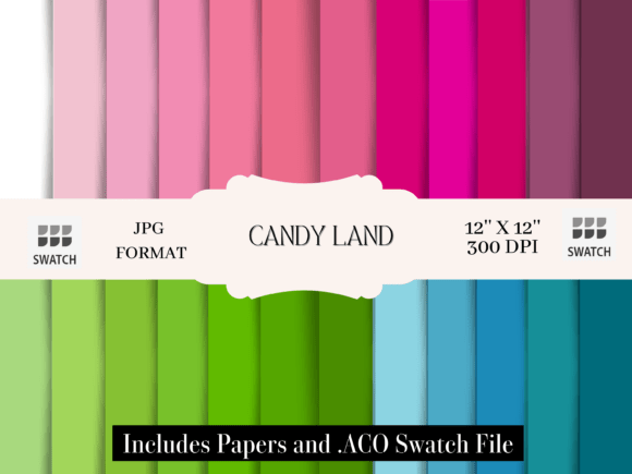 Candy Land JPGs Color Swatches