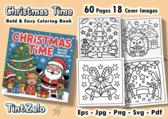 Christmas Time Coloring Pages Bold Easy: A Festive Escape for All Ages