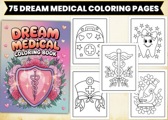 Dream Medical Girly Coloring Book Pages