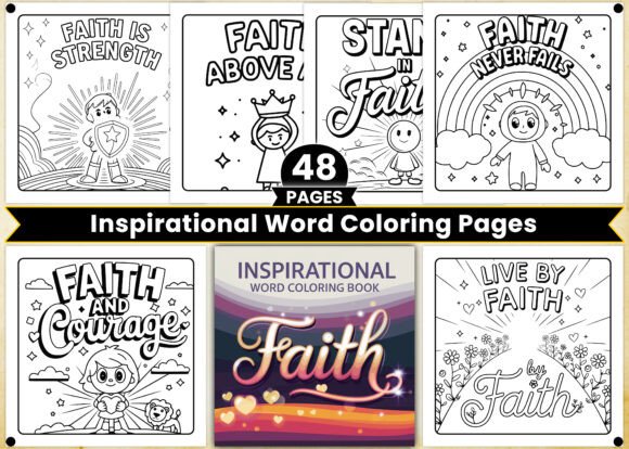 Faith Inspirational Word Coloring Pages