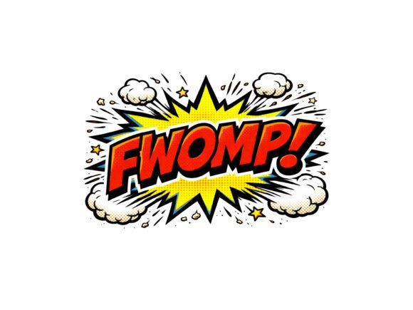 FWOMP Comic Effect - PNG Transparent: A Bold and Explosive Graphic for Designers and Creators