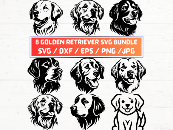 Golden Retriever SVG for Creative Projects