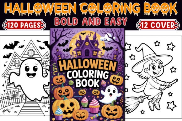 Halloween Coloring Book Bold and Easy: A Practical Resource for Creative Projects