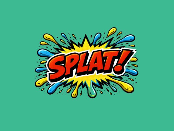 SPLAT Comic Effect - PNG Transparent: A Dynamic Design Asset for Visual Storytelling