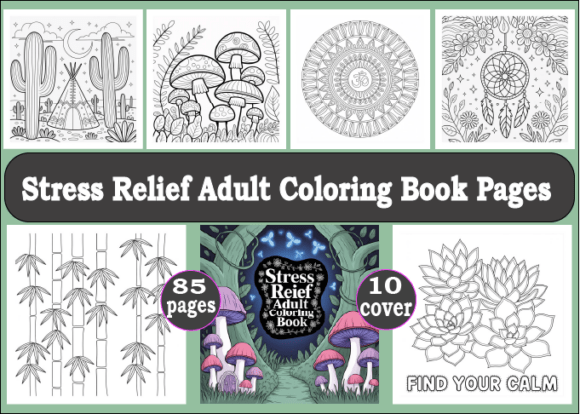 Stress Relief Adult Coloring Pages