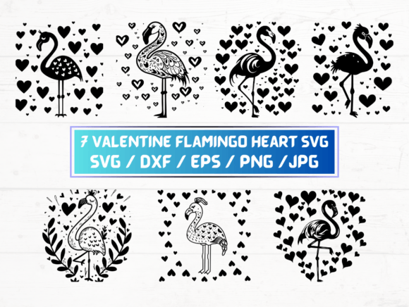 Valentine Flamingo Heart SVG Bundle: A Versatile Resource for Creative Projects