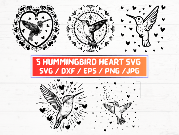 Valentine Hummingbird Heart SVG: A Creative Tool for Digital Design