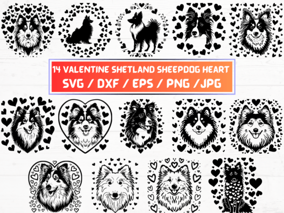 Valentine Shetland Sheepdog Heart SVG: A Versatile Digital Asset for Creative Projects