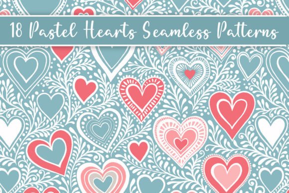Valentines Day Heart Retro Love Pattern