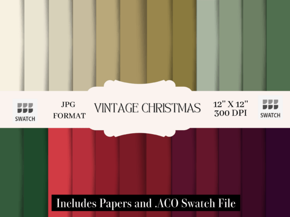 Vintage Christmas JPG Color Swatch